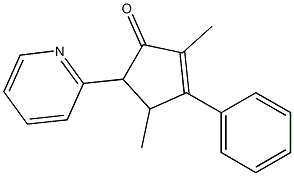 2-Methyl-3-phenyl-4-methyl-5-(2-pyridyl)-2-cyclopenten-1-one Struktur