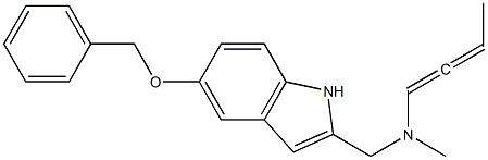 2-[Methyl(1,2-butadienyl)aminomethyl]-5-(benzyloxy)-1H-indole Struktur