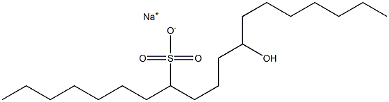 12-Hydroxynonadecane-8-sulfonic acid sodium salt Struktur