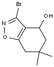 3-Bromo-4,5,6,7-tetrahydro-6,6-dimethyl-1,2-benzisoxazol-4-ol Struktur