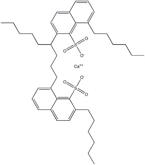 Bis(2,8-dihexyl-1-naphthalenesulfonic acid)calcium salt Struktur