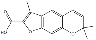 3-Methyl-7,7-dimethyl-7H-furo[3,2-g][1]benzopyran-2-carboxylic acid Struktur