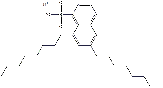 6,8-Dioctyl-1-naphthalenesulfonic acid sodium salt Struktur