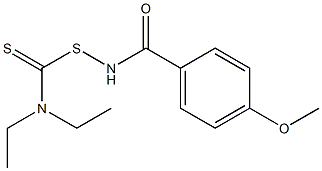 N-[(Diethylamino)(thiocarbonyl)thio]-4-methoxybenzamide Struktur