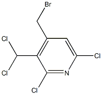 2,6-Dichloro-3-(dichloromethyl)-4-(bromomethyl)pyridine Struktur