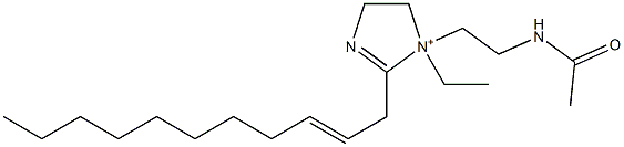 1-[2-(Acetylamino)ethyl]-1-ethyl-2-(2-undecenyl)-2-imidazoline-1-ium Struktur