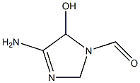 4-Amino-2,5-dihydro-5-hydroxy-1H-imidazole-1-carbaldehyde Struktur