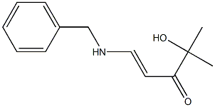 1-Benzylamino-4-hydroxy-4-methyl-1-penten-3-one Struktur