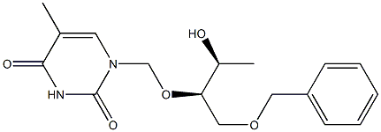 1-[[(1R,2S)-1-[(Benzyloxy)methyl]-2-hydroxypropoxy]methyl]thymine Struktur