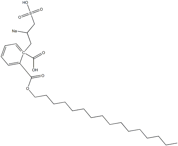 Phthalic acid 1-hexadecyl 2-(2-sodiosulfopropyl) ester Struktur