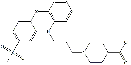 1-[3-[2-(Methylsulfonyl)-10H-phenothiazin-10-yl]propyl]piperidine-4-carboxylic acid Struktur