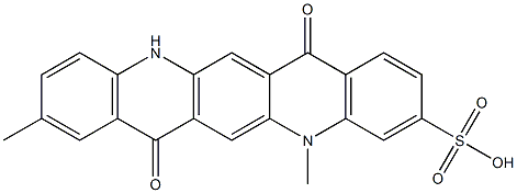 5,7,12,14-Tetrahydro-5,9-dimethyl-7,14-dioxoquino[2,3-b]acridine-3-sulfonic acid Struktur