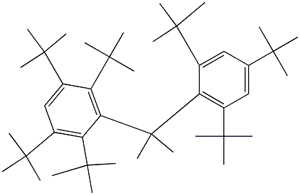 2-(2,3,5,6-Tetra-tert-butylphenyl)-2-(2,4,6-tri-tert-butylphenyl)propane Struktur