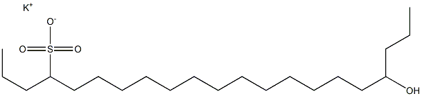 18-Hydroxyhenicosane-4-sulfonic acid potassium salt Struktur