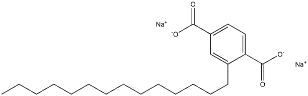 2-Tetradecylterephthalic acid disodium salt Struktur