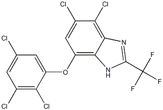 4,5-Dichloro-7-(2,3,5-trichlorophenoxy)-2-trifluoromethyl-1H-benzimidazole Struktur