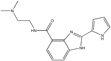 N-[2-(Dimethylamino)ethyl]-2-(2-pyrrolyl)-1H-benzimidazole-4-carboxamide Struktur