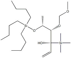 (3S,4S,5R)-3-Trimethylsilyl-4-methoxymethoxy-5-tributylsiloxy-1-hexen-3-ol Struktur