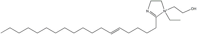 1-Ethyl-1-(2-hydroxyethyl)-2-(5-octadecenyl)-2-imidazoline-1-ium Struktur