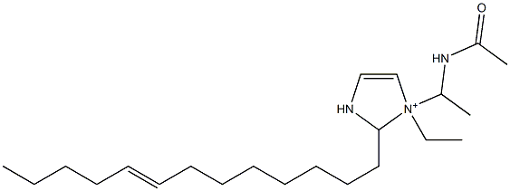 1-[1-(Acetylamino)ethyl]-1-ethyl-2-(8-tridecenyl)-4-imidazoline-1-ium Struktur