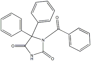 1-Benzoyl-5,5-diphenylhydantoin Struktur