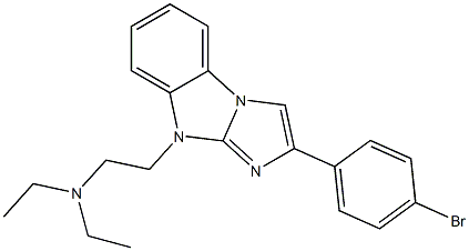 2-(4-Bromophenyl)-N,N-diethyl-9H-imidazo[1,2-a]benzimidazole-9-ethanamine Struktur