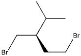 [R,(+)]-1-Bromo-3-(bromomethyl)-4-methylpentane Struktur