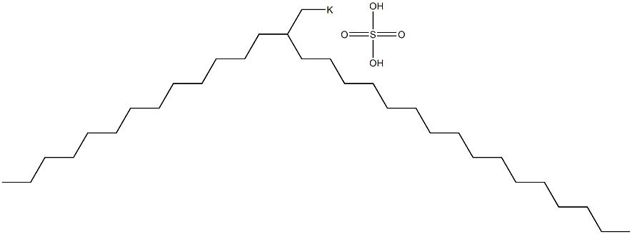 Sulfuric acid 2-tridecyloctadecyl=potassium salt Struktur