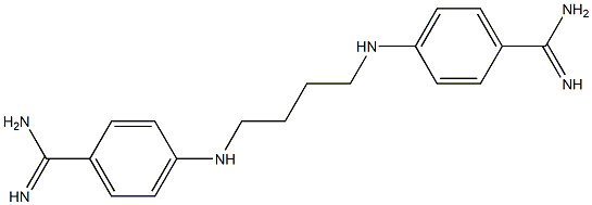 4,4'-[1,4-Butanediylbis(imino)]bis[benzamidine] Struktur