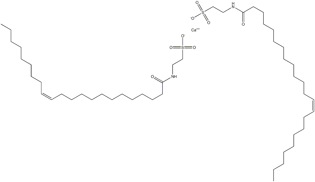 Bis[N-[(Z)-1-oxo-13-docosen-1-yl]taurine]calcium salt Struktur