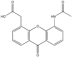 5-Acetylamino-9-oxo-9H-xanthene-4-acetic acid Struktur