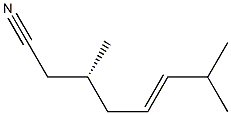 [R,(-)]-3,7-Dimethyl-5-octenenitrile Struktur