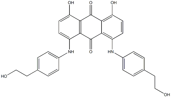 1,8-Dihydroxy-4,5-bis[p-(2-hydroxyethyl)anilino]anthraquinone Struktur