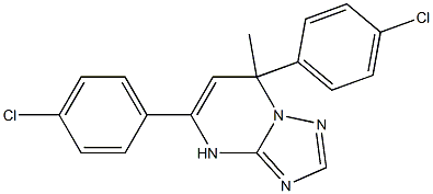 4,7-Dihydro-7-methyl-5,7-bis(4-chlorophenyl)[1,2,4]triazolo[1,5-a]pyrimidine Struktur