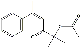 (Z)-5-Methyl-5-acetoxy-2-phenyl-2-hexen-4-one Struktur