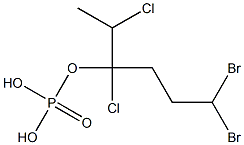 Phosphoric acid hydrogen (3,3-dibromopropyl)(1,2-dichloropropyl) ester Struktur