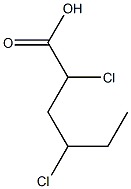 2,4-Dichlorohexanoic acid Struktur