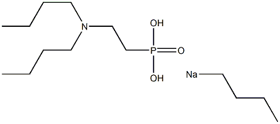 2-(Dibutylamino)ethylphosphonic acid butyl=sodium ester salt Struktur