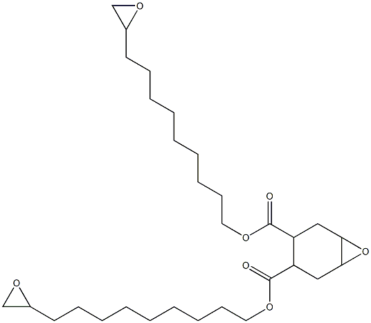 7-Oxabicyclo[4.1.0]heptane-3,4-dicarboxylic acid bis(10,11-epoxyundecan-1-yl) ester Struktur