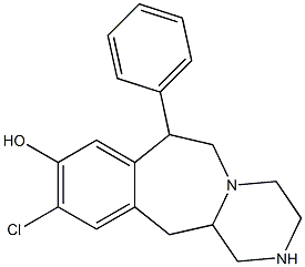 1,2,3,4,6,7,12,12a-Octahydro-7-phenyl-10-chloropyrazino[2,1-b][3]benzazepin-9-ol Struktur