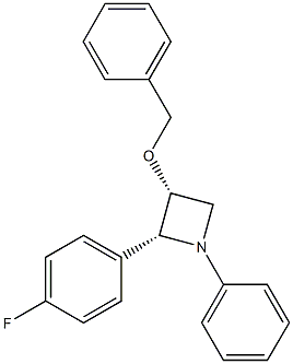 (2R,3R)-3-Benzyloxy-2-(4-fluorophenyl)-1-phenylazetidine Struktur