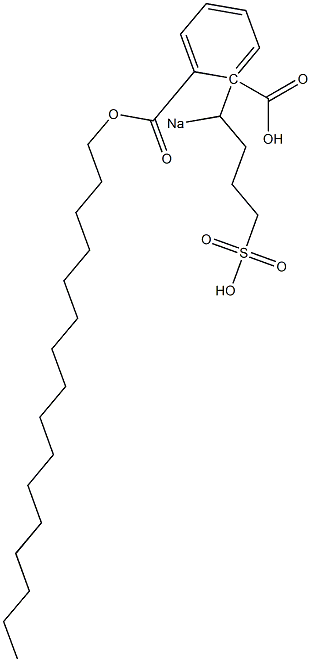 Phthalic acid 1-hexadecyl 2-(1-sodiosulfobutyl) ester Struktur