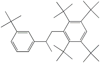 1-(2,3,5,6-Tetra-tert-butylphenyl)-2-(3-tert-butylphenyl)propane Struktur