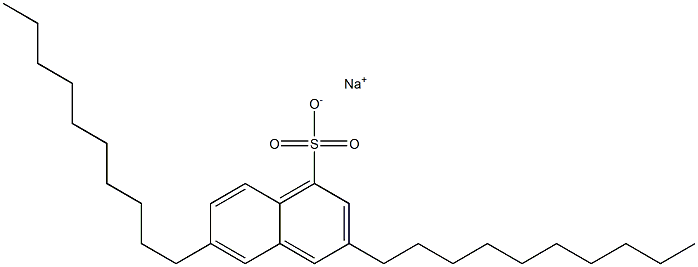 3,6-Didecyl-1-naphthalenesulfonic acid sodium salt Struktur