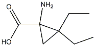 1-Amino-2,2-diethylcyclopropanecarboxylic acid Struktur