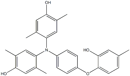 N,N-Bis(4-hydroxy-2,5-dimethylphenyl)-4-(2-hydroxy-4-methylphenoxy)benzenamine Struktur