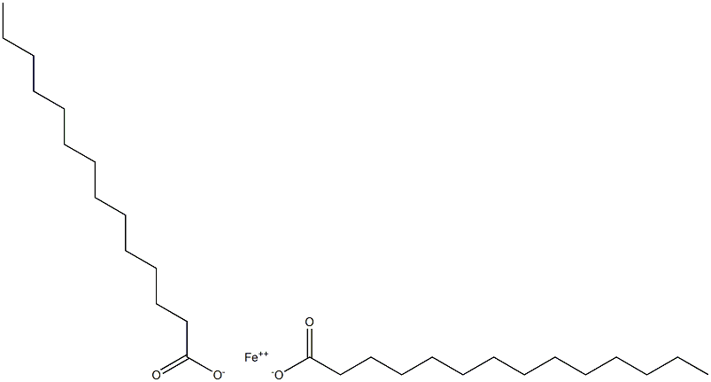 Dimyristic acid iron(II) salt Struktur