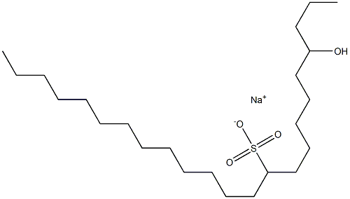 4-Hydroxytricosane-10-sulfonic acid sodium salt Struktur