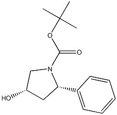 4 (S) -Hydroxy- 2 (S)-phenyl-pyrrolodine-1-carboxylic acid tert.-butylester Struktur