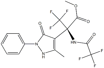 Methyl 3,3,3-trifluoro-2-(5-methyl-3-oxo-2-phenyl-2,3-dihydro-1H-pyrazol-4-yl)-N-(trifluoroacetyl)alaninate Struktur